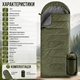Спальный мешок с капюшоном 210×75 см - изображение 5