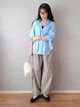Рубашка хлопковая оверсайз женская Uniqlo 200584485 L Голубая (1159864404) - изображение 7
