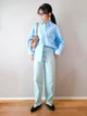 Рубашка хлопковая оверсайз женская Uniqlo 200584485 L Голубая (1159864404) - изображение 9