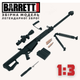 Мініатюрна Металева Колекційна Модель-Сувенір Гвинтівка Барретт Goat Guns Barrett 82A1 Black З Повним Розбиранням, Рухливими Деталями І Фірмовим Комплектом Для Збірки Чорна - зображення 2