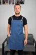 Фартук бармена, официанта Vsetex Muffin Jeans Джинс Красние ремни - изображение 10