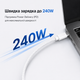 Кабель швидкої зарядки Type-C to Type-C 1 м USB-C плетений, Шнур для зарядки смартфона, планшета, ноутбука, навушників, павербанка - зображення 3