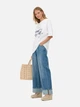 Футболка Primark білий з принтом темно-синій QOSGY384 XL - изображение 2