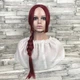Перука Фіони з косою бордо Н7079 з термоволокна (8948) - изображение 1