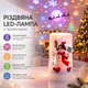 Рождественская LED-лампа с проектором — Светильник-проектор с движущимися праздничными узорами (елка, снеговик) - изображение 1