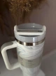 Термокружка Stanley Quencher H2.O FlowState™ Tumbler з трубочкою і ручкою 1.18 л Gray Marble - изображение 3