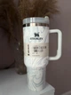 Термокружка Stanley Quencher H2.O FlowState™ Tumbler з трубочкою і ручкою 1.18 л Gray Marble - изображение 4