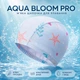 Шапочка для плавания детская текстильная эластичная AQUA BLOOM PRO 20×12 см голубая с морскими звездами - изображение 1