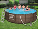 Каркасный бассейн 366x100 см с насосом и лестницей для дачи ротанг Bestway KT3563 - изображение 3