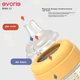 Бутылочка-соска Evorie для детей от 6 месяцев 240 мл PPSU с широким горлышком и ручкой оранжевая - изображение 6