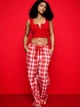 Жіночі піжамні фланелеві штани Victoria's Secret PINK Flannel Pajama Pants XS Regular Червоний (27146719) - изображение 3