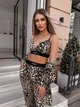 Жіночий костюм з принтом (топ+сорочка+брюки) Uaclothes 42-44 Капучино (like38627-190611349) - изображение 3