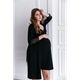 Комплект халат і сорочка для вагітних та мамусь Soft&Lace, розмір S (44), чорний - зображення 1