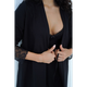 Халат для вагітних та годуючих матусь Soft&Lace, розмір M (46), Чорний - изображение 4