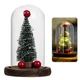 Новогодняя елка в колбе с LED подсветкой и шарами christmas decor USB 15 см - изображение 2