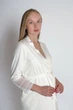 Комплект халат і сорочка для вагітних та мамусь Soft&Lace, розмір S (44), молочний - зображення 6