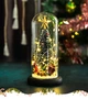 Светящаяся рождественская елка в колбе christmas decor со звездой и LED подсветкой 23.5 см на батарейках - изображение 2