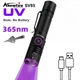 Ультрафиолетовый фонарик - детектор AloneFire SV85, 365nm, 5W с зумом, линзой, кабелем T-C, UV LED - изображение 1