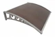 Навес козырек для двери, балкона из поликарбоната Metal-gum KlasK100x120 120 х 100 см Серый - изображение 7