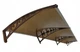 Навес козырек для двери, балкона из поликарбоната Metal-gum Klas100x300 300 х 100 см Коричневый - изображение 2