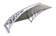 Навес козырек для двери, балкона из поликарбоната Metal-gum KlasK60x100 100 х 60 см Коричневый - изображение 8