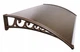 Навес козырек для двери, балкона из поликарбоната Metal-gum KlasK100x120 120 х 100 см Коричневый - изображение 1