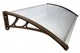 Навес козырек для двери, балкона из поликарбоната Metal-gum NowK80x120 120 х 80 см Коричневый - изображение 12