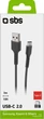 Kabel SBS USB Type A - USB Type-C 3 m Black (TECABLETC3MTK) - obraz 3