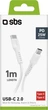Кабель SBS USB Type-C - USB Type-C 1 м White (TECABLETCC10W) - зображення 3