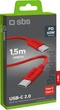 Кабель SBS USB Type-C - USB Type-C 1.5 м Red (TECABLETISSUETCCR) - зображення 5