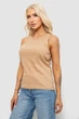 Майка женская однотонная в рубчик, цвет бежевый, XL, 244R8390 - изображение 3
