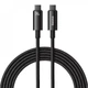 Кабель Baseus Tungsten Gold Fast Charging Type-C to Type-C 240W PD 3.1 3m Black - зображення 2
