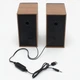 Компьютерные колонки, от USB, 3W, FT-2031, Коричневый, Проводные колонки для компьютера, Музыкальные колонки для ПК - изображение 2