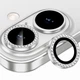 Защитное стекло на камеру iPhone 16 / iPhone 16 Plus Diamond Lens серебристый с камешками (ЕС-2190I16S) - изображение 1