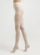 Жіночі фантазійні колготки з геометричним візерунком Giulia TWIST 40 (2) 4 White-crema - изображение 2