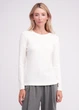 Жіночий лонгслів в рубчик Giulia MOSSLINES 7003/150 L White-white dove - зображення 4