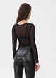 Жіноче боді із сітки з довгими рукавами Giulia Tatoo 3102/07 S/M Black-black - зображення 5