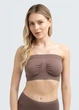 Жіночий безшовний топ з мікрофібри Giulia BANDO L/XL Brown-deep taupe, топ бандо, без бретелей - зображення 8