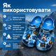 Крокси Crocs Bape сині унісекс 38-39 на стопу 24 см гумові сабо з ремінцем, вентиляційними отворами та джибітсами - зображення 5
