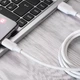 Кабель Proove Striped Silicone USB to Type-C (1m) white - зображення 2
