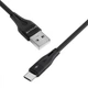 Кабель Proove Soft Silicone USB to Type-C 2.4A (1m) black - зображення 2