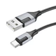 Кабель USB Type-C BOROFONE BX101 3A 1м Чорний - зображення 2