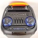 Акустична Bluetooth колонка PartyBox 40Вт з бездротовим мікрофоном та RGB підсвіткою, портативна акумуляторна аудіосистема 2×8 дюймів з телескопічною ручкою та з колесами для дому та відпочинку на природі, TTD-2821 - зображення 3