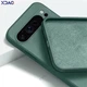 Силиконовый чехол для Google Pixel 9, 9 Pro (с микрофиброй внутри) Синий - изображение 2