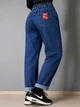 Джинси жіночі Vanver 2110 Mom Jeans банани на резинці великі розміри 36 сині - зображення 3