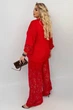 Нарядный костюм Defile батал 0136 брюки гипюр красный 54-56 - изображение 3