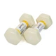 Гантели для фитнеса с виниловым покрытием Gemini Sport GSD-2.0MILK 2 шт, по 2 кг, бежевые - изображение 2