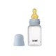 Детская бутылочка BIBS Baby Bottle Round Latex 150 мл Slow Flow (медленный поток) Baby Blue - изображение 1