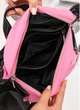 Большая женская поясная сумка бананка из натуральной лакированной кожи SAMBAG Черно-розовая (5631038721) - изображение 8
