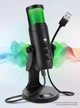 Микрофон для компьютера студийный игровой для стрима для подкаста блогеров конференций для ПК ноутбука записи музыки конденсаторный на подставке с подсветкой RGB подсветка Plug&Play USB MU900 73763 - изображение 2